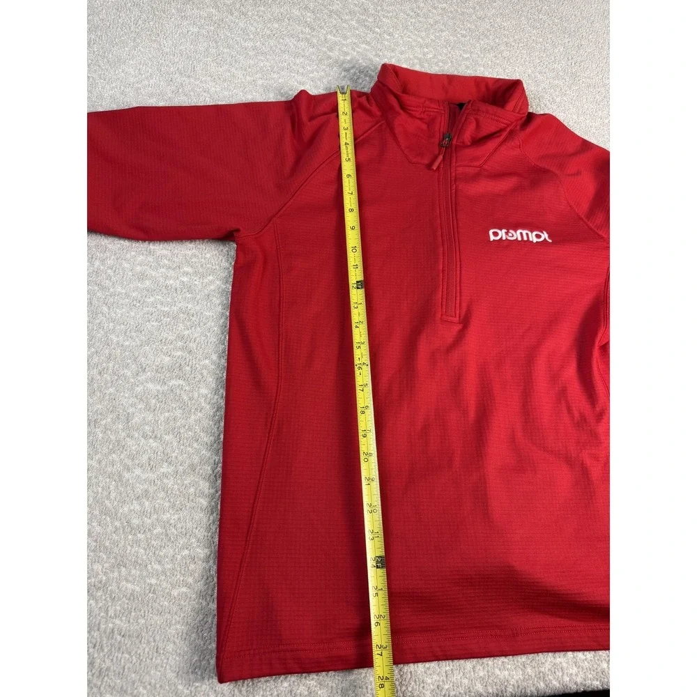 The North Face Pullover Mens‎ Large Red 1/4 Zip Mock Neck Stretch Fleece Hiking
